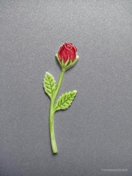 Verzierwachs, Wachsmotiv, Rose mit Grün